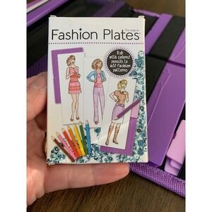 Fashion Plates Original Drawing Toy Kids Art Craft Drawing Travel Stencil Kit